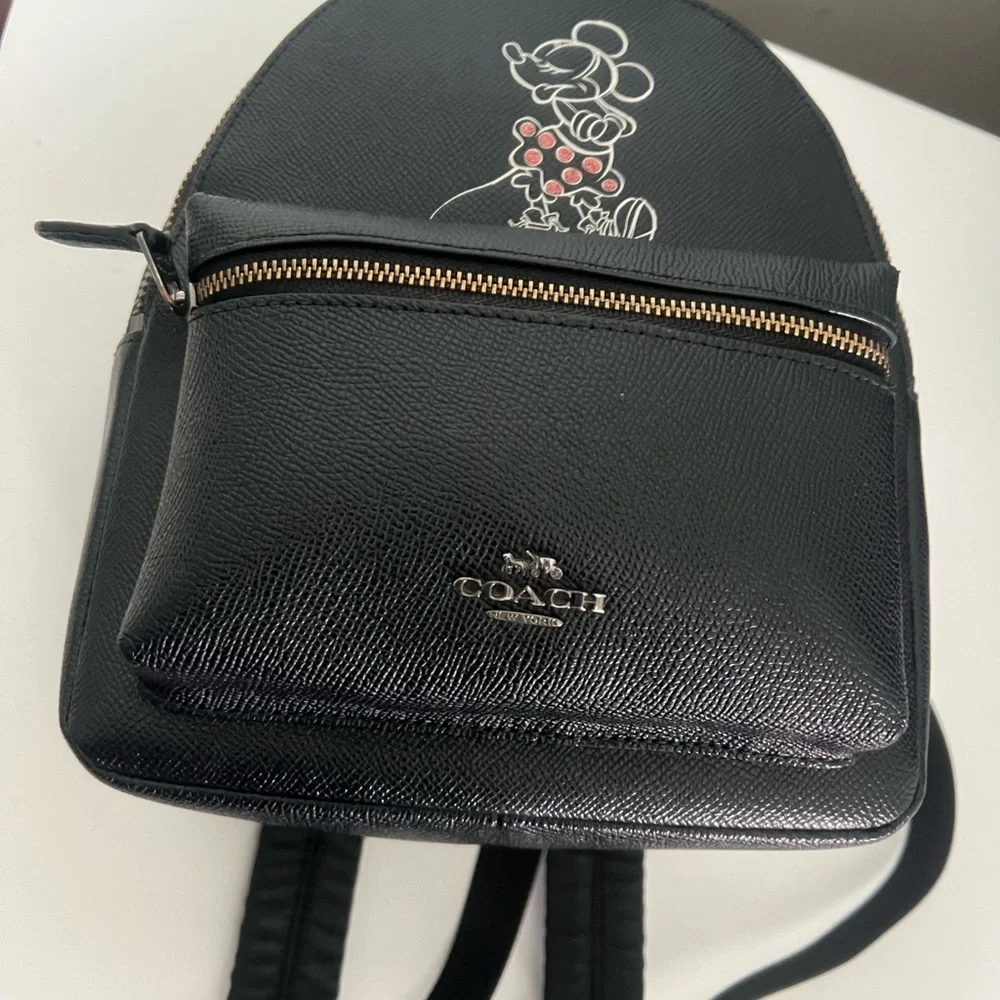 DISNEY X COACH MINI CHARLE BACKPACK WITH MINNIE MOUSE MOTIF - Picture 5 of 9